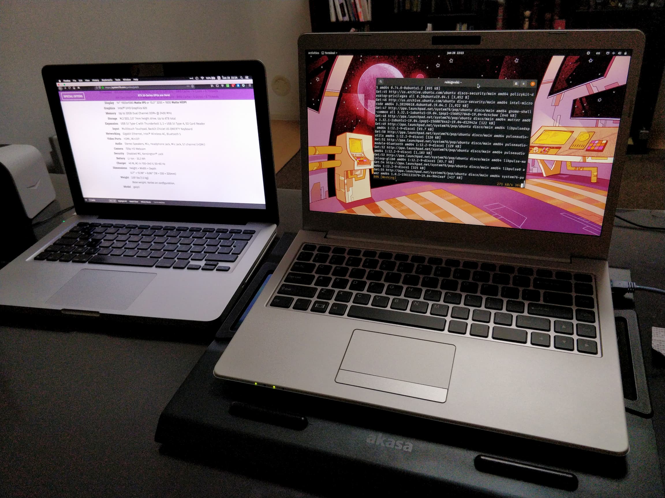 Macbook Pro Late 2011 と Galago Pro の比較